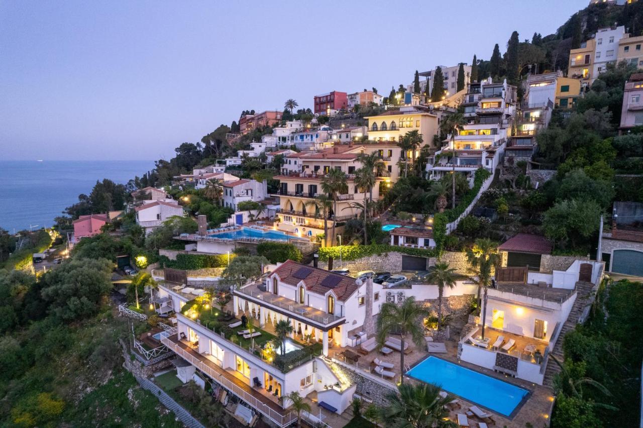 Luxury Taorum Villa With Spectacular Sea Views In Taormina Kültér fotó